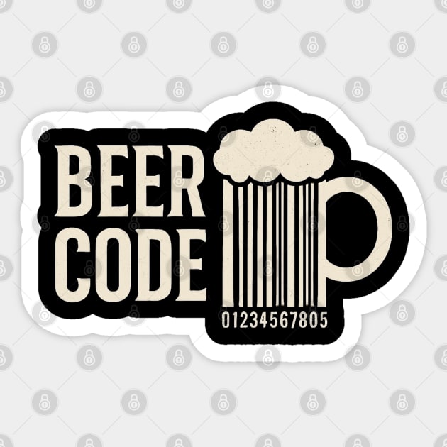 Beer Code Sticker by Stylecombinator